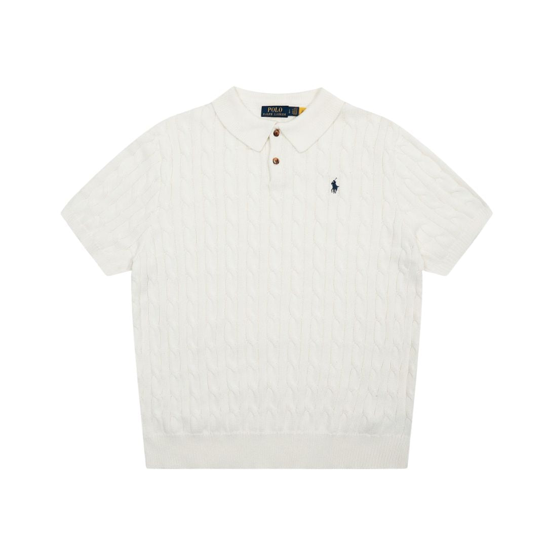 Ralph Lauren Knit Polo White - Relaxed Fit