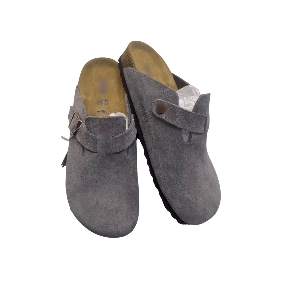 Birkenstock Clogs Dark Grey - Suede
