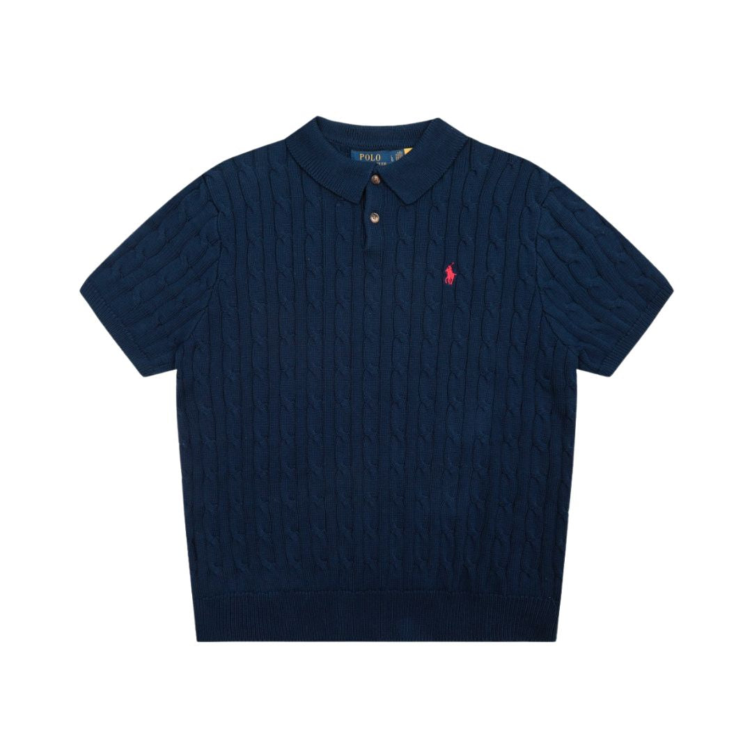 Ralph Lauren Knit Polo Navy Blue - Relaxed Fit